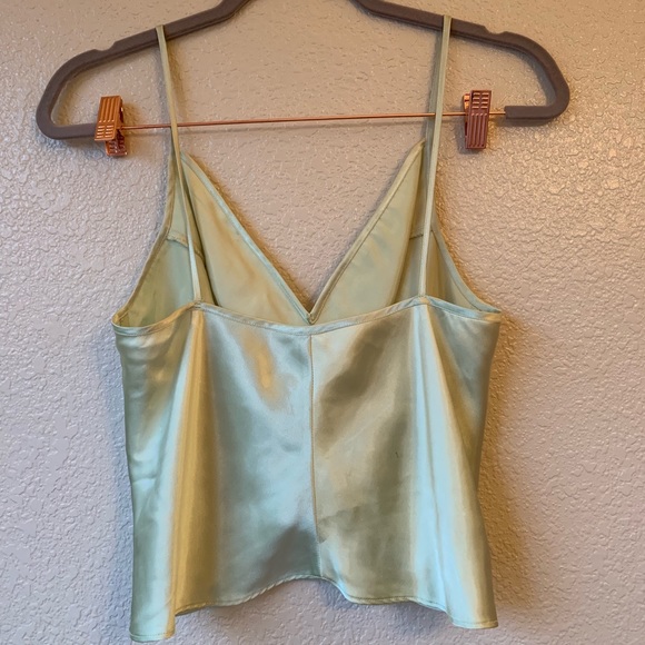 Light Green Silk Lingerie Tank - Picture 4 of 5